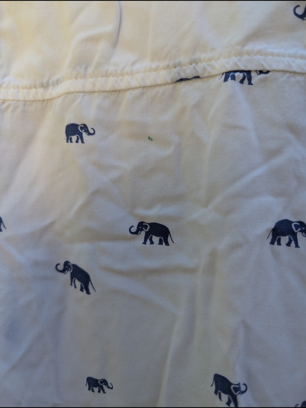 Bass White Henley Blouse with Navy Elephant Print - Picture 4 of 5